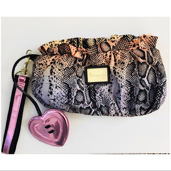 Betsey Johnson Handbags - Betsey Johnson Betseyville Snakeskin Wristlet